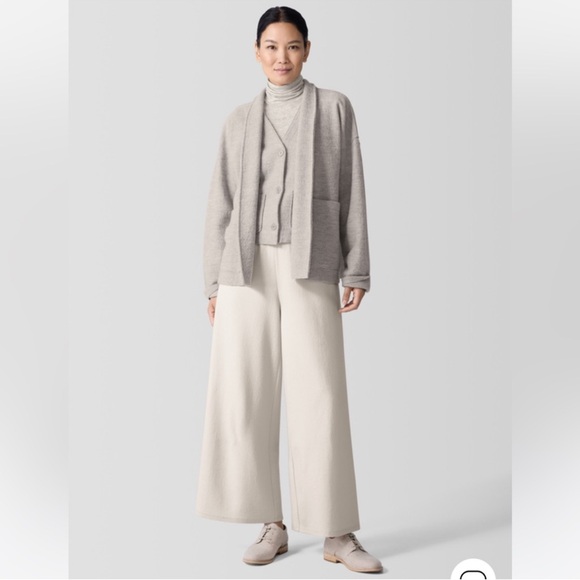 NWT Eileen Fisher Lightweight Boiled Wool Vest in Regenerative Wool - Picture 6 of 9